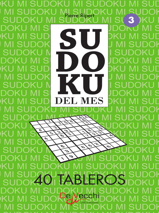 Title details for Sudoku del mes 3--40 tableros by Pierre Ripert - Available